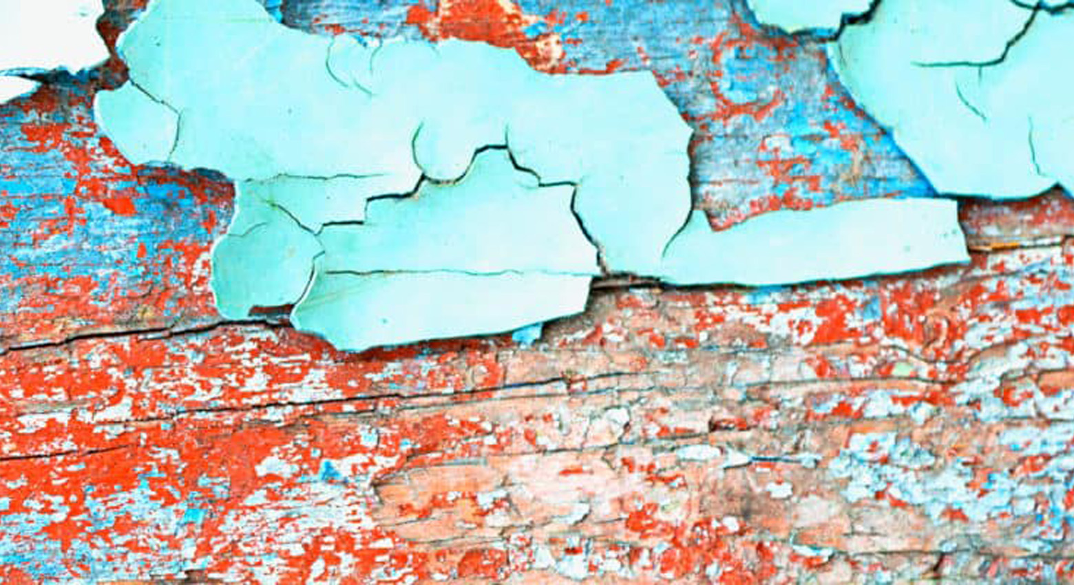 Blue and red paint and wood texture 