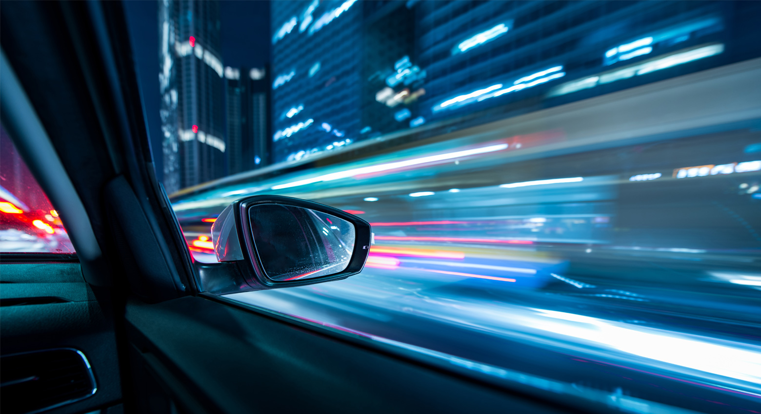 Car Trails with Neon Lights