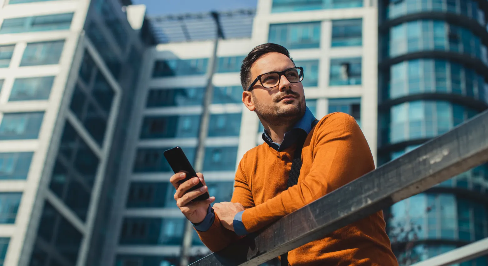 Men with mobile