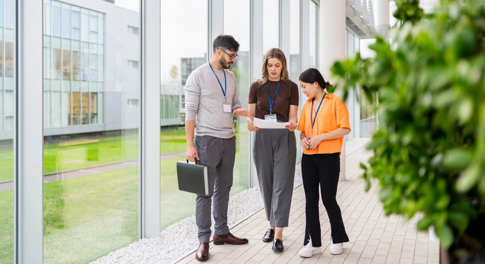 team walking in the office