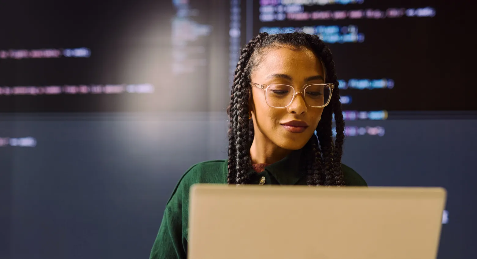 woman with laptop
