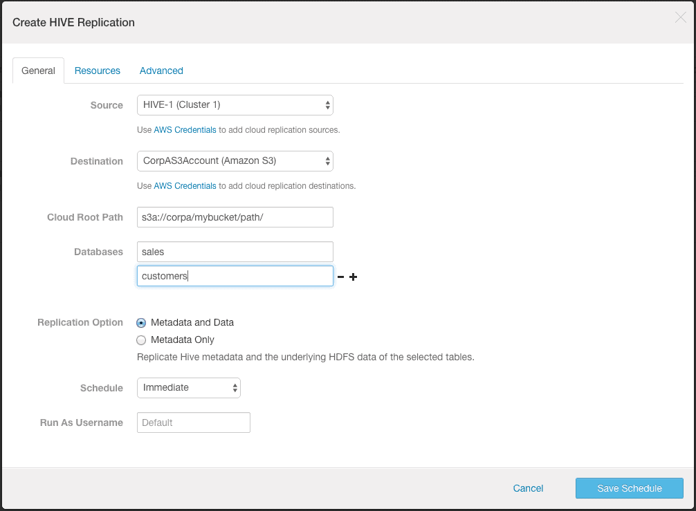 Create HIVE replication