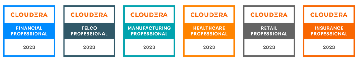 Cloudera 2023 award badges 