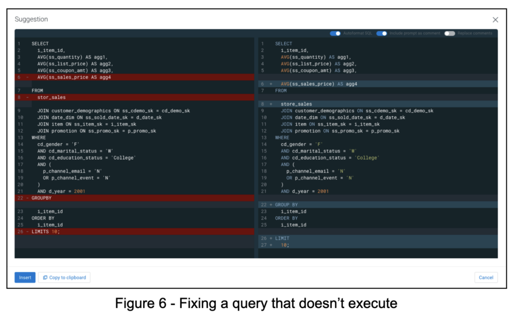 Fixing a query that doesn't execute 