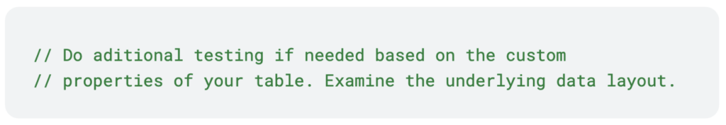 Additional testing and examination prompts