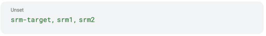 Specify all cluster aliases with “Streams Replication Manager Cluster” alias.