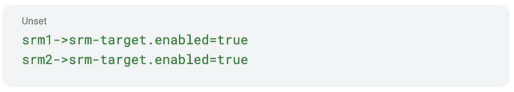 Specify replications with Streams Replication Manager's Replication Configs.