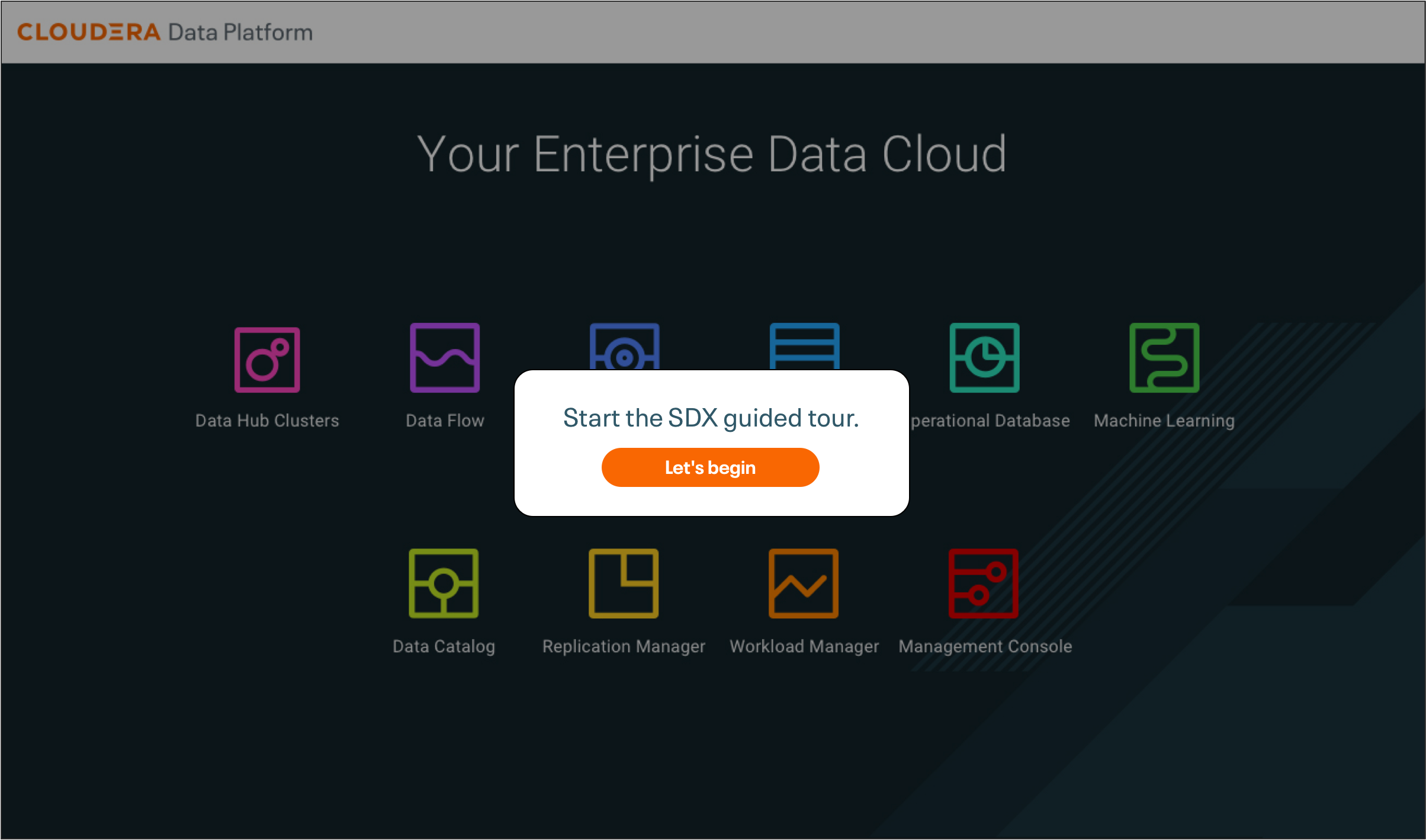 Start the SDX guided tour