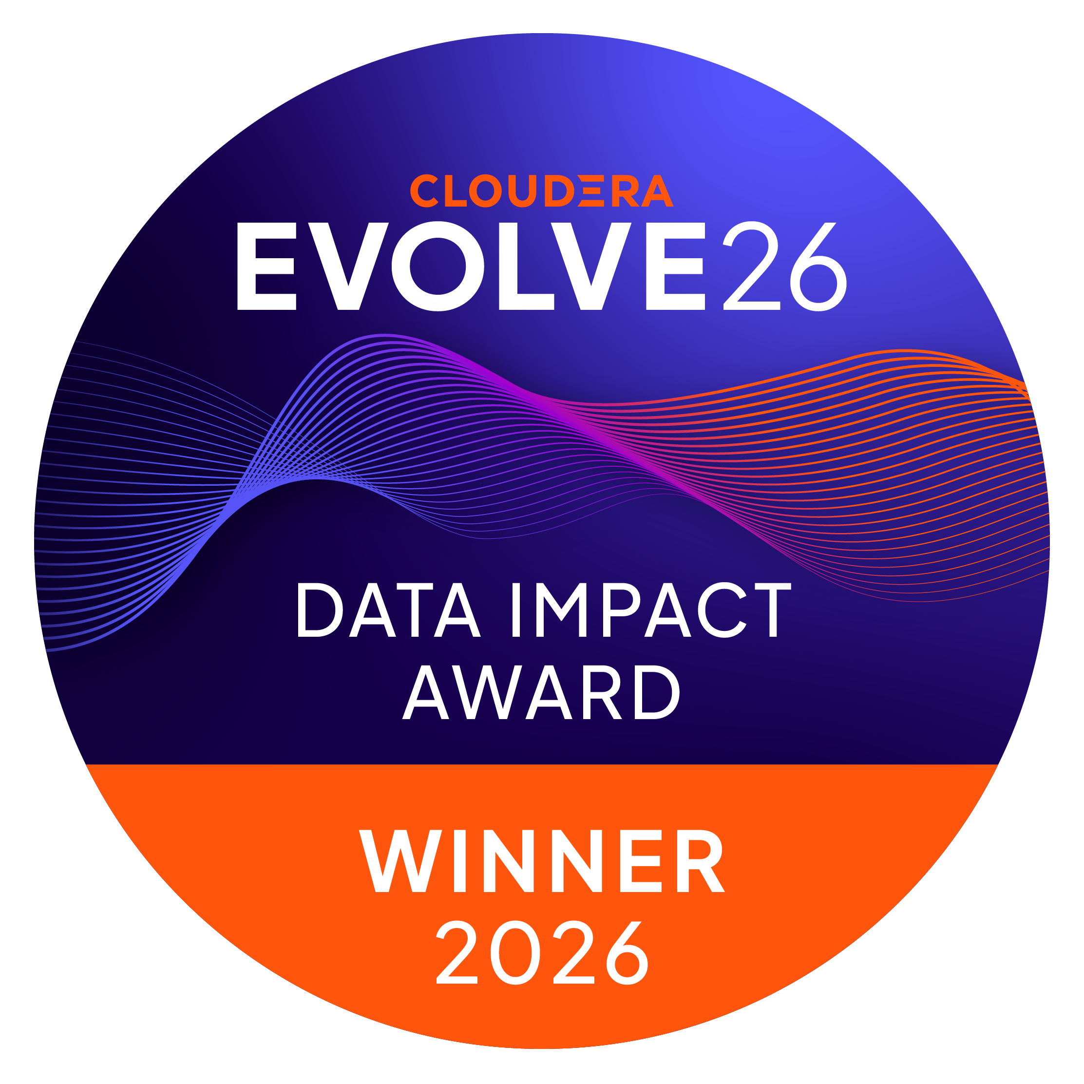 Cloudera Data Impact Award Winner 2026 badge