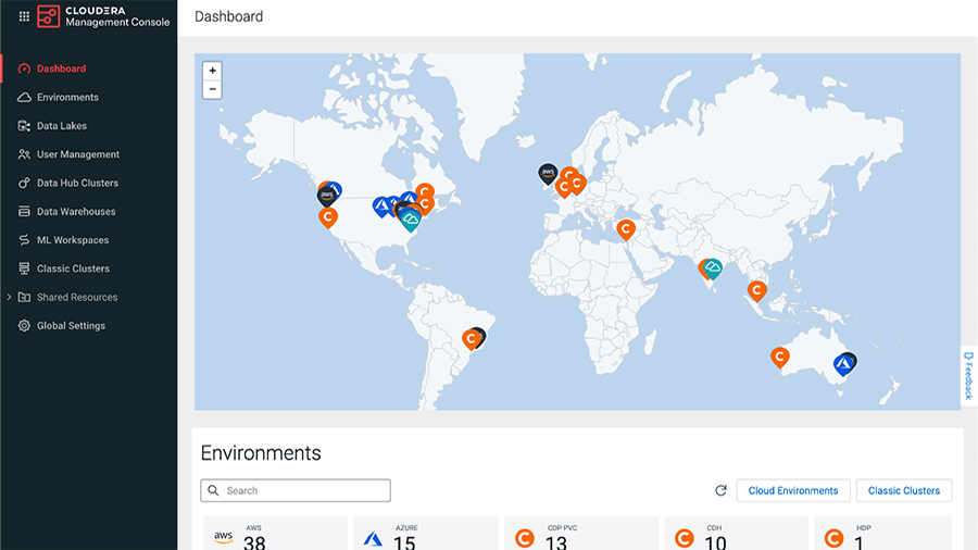 Screenshot of CDP Private Cloud Management Console
