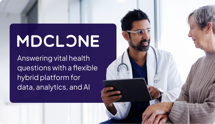 Answering vital health questions with a flexible hybrid platform for data, analytics, and AI