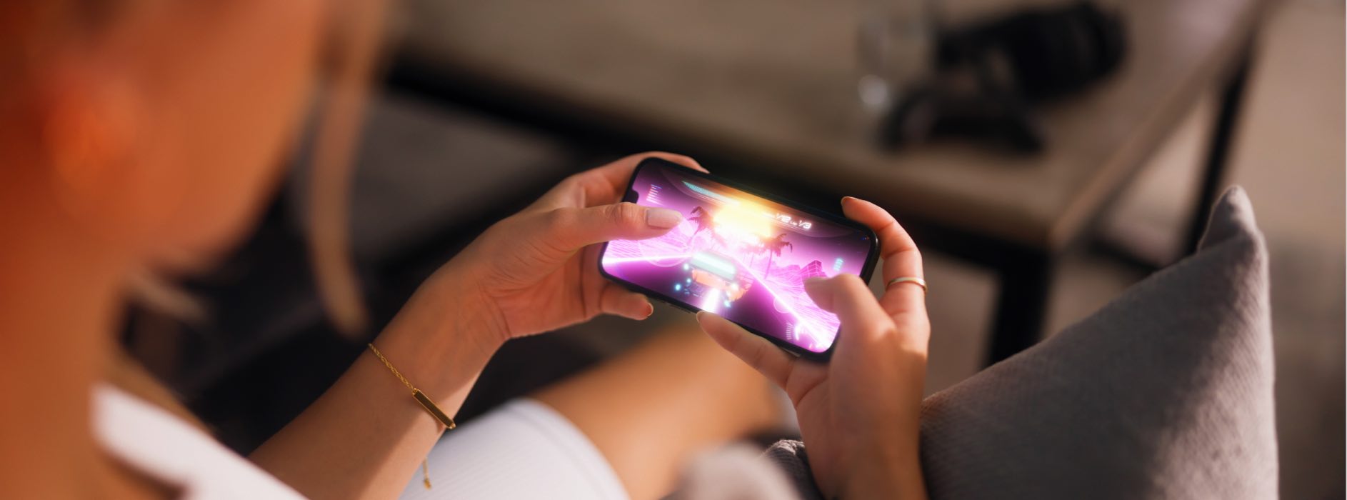 Person using smart phone with smart watch