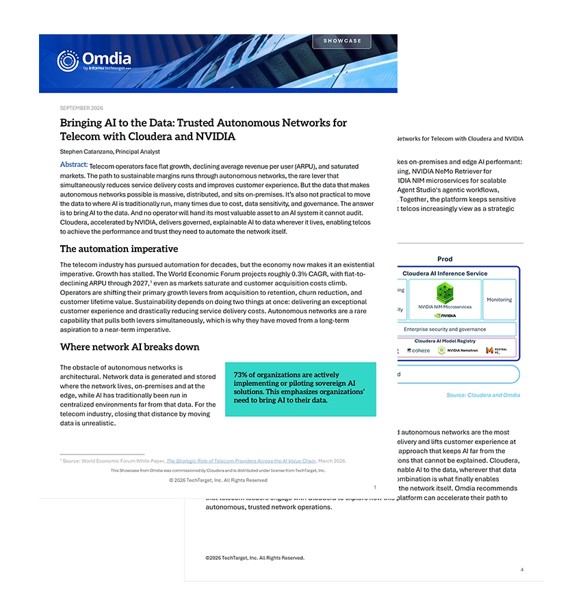 Bring AI to Your Telco Data with NVIDIA and Cloudera thumbnail