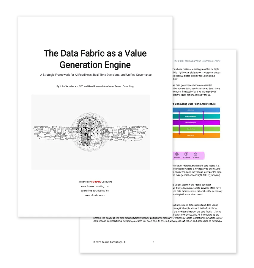 The Data Fabric as a Value Generation Engine analyst report 