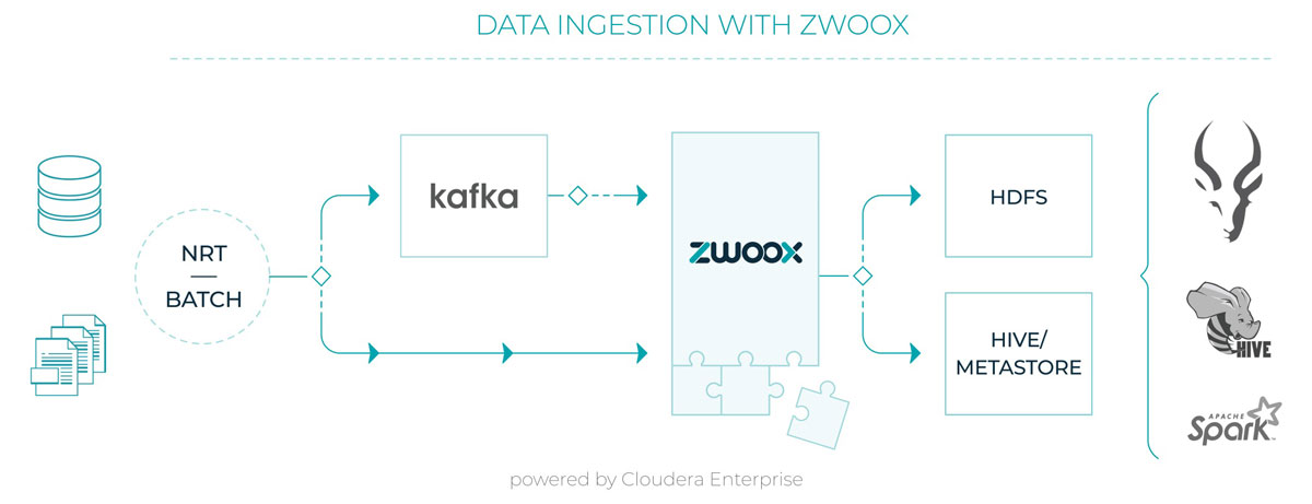 Data ingestion with Zwoox diagram