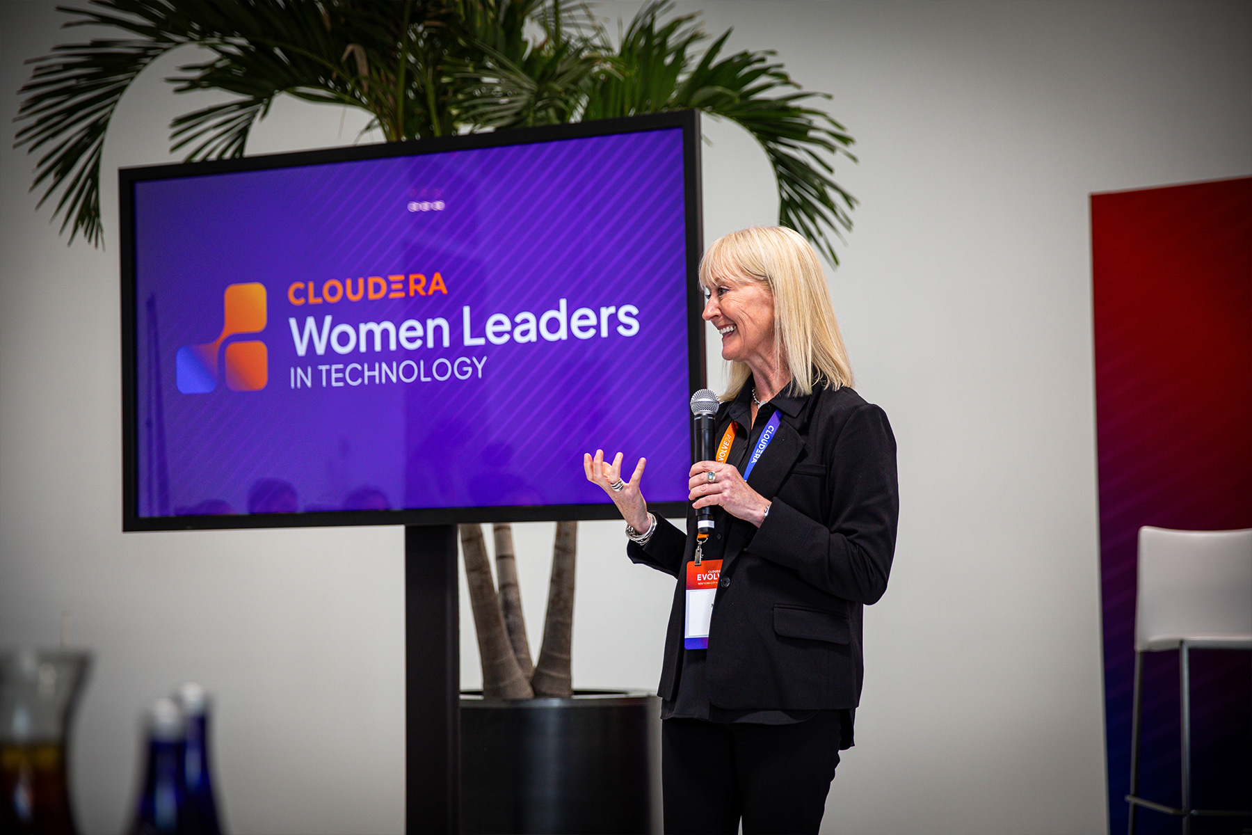 Mary Wells speaking at Women Leaders in Technology at Evolve