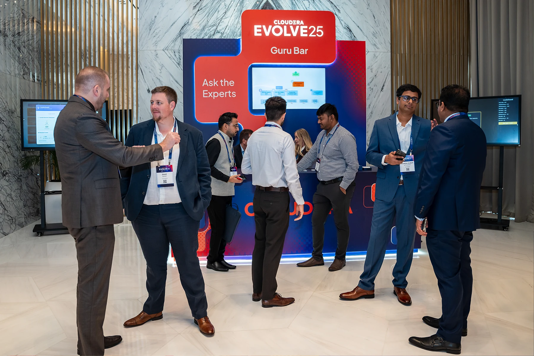 Attendees meet and mingle at Evolve Dubai.