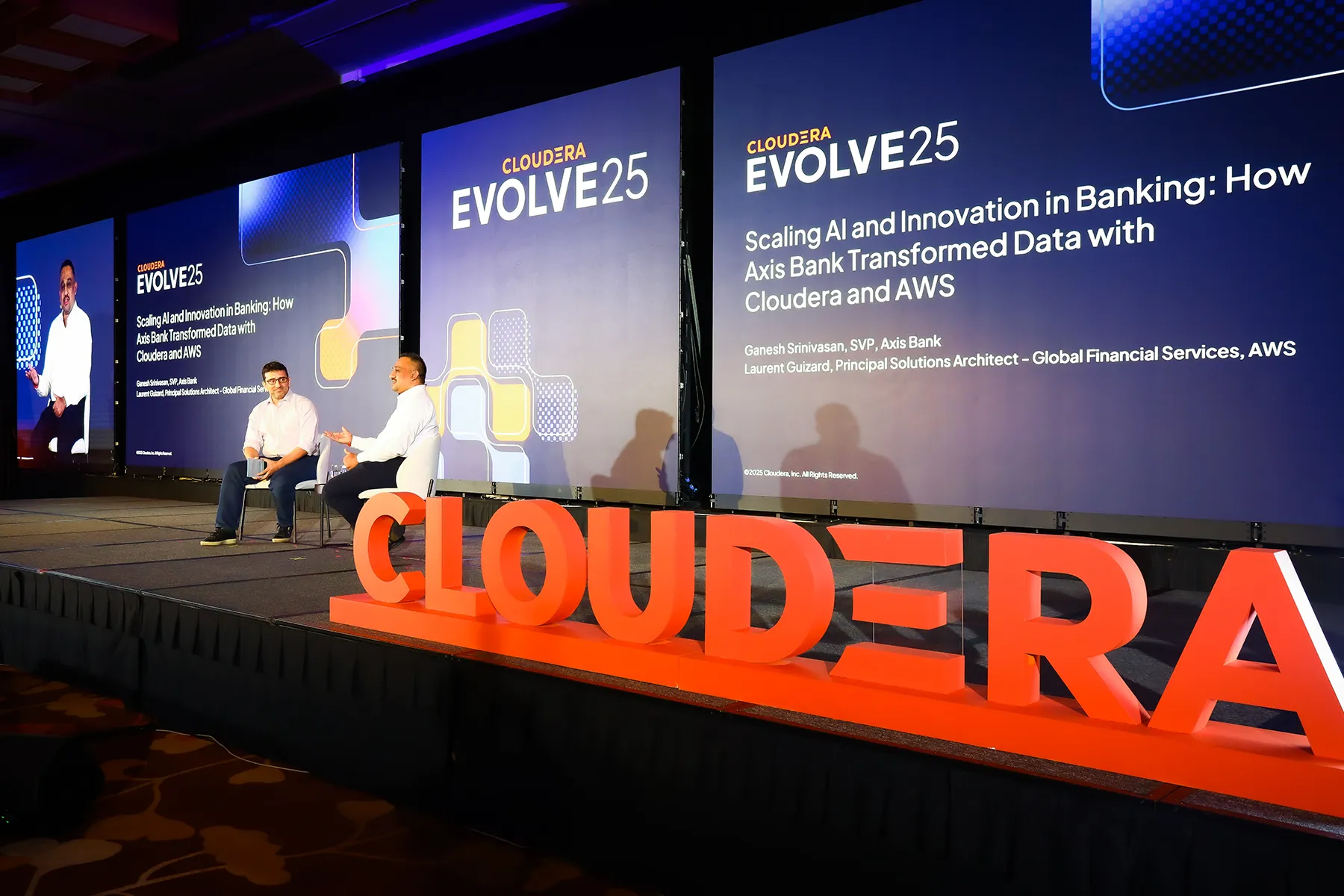 Speaker panel on the main stage at EVOLVE Singapore.