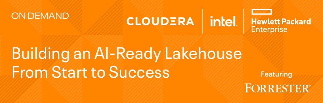 Cloudera Intel and HPE logos featuring Forrester