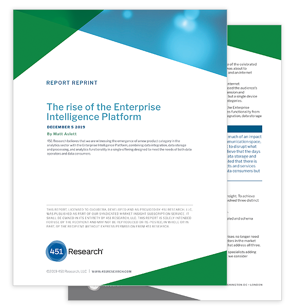 451 Research Report: The Rise of the Enterprise Intelligence Platform