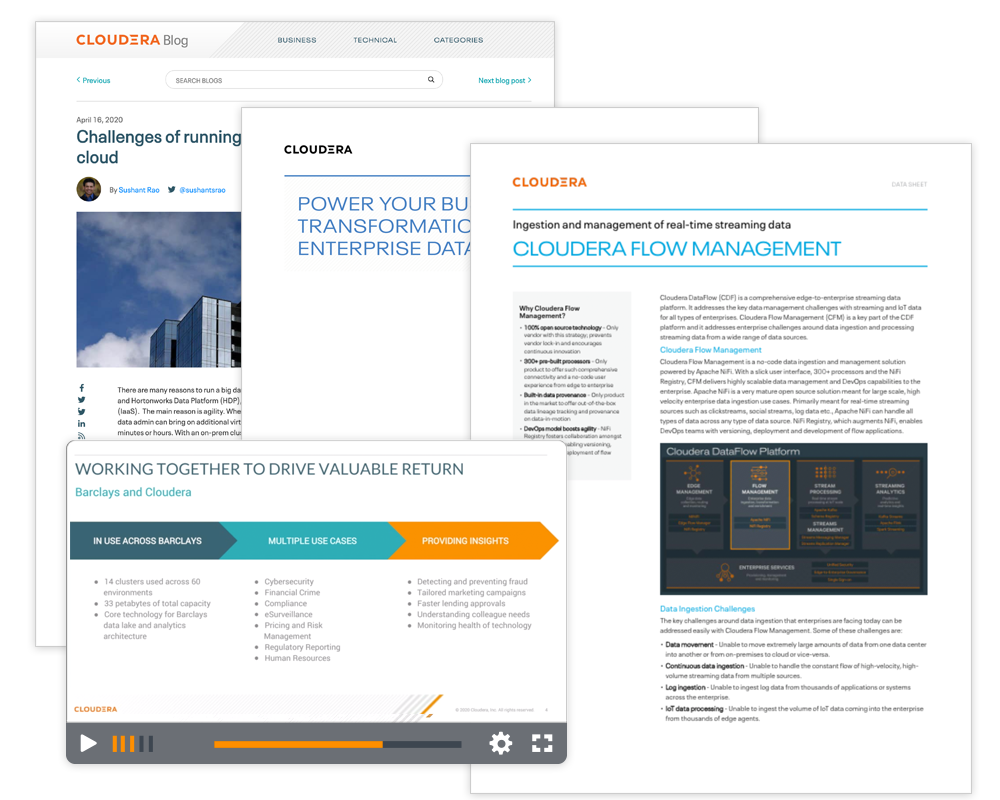 Cloudera resources hand picked for Barclays