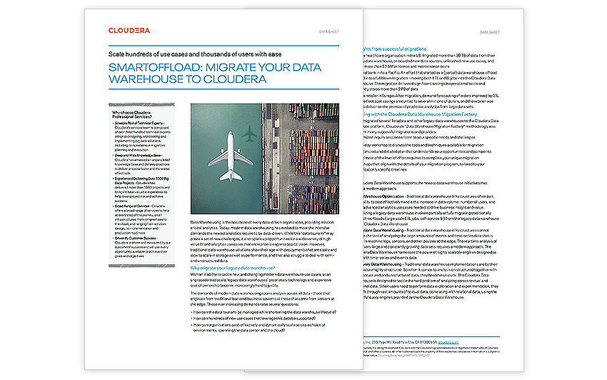 SmartOffload: Migrate Your Data Warehouse to Cloudera