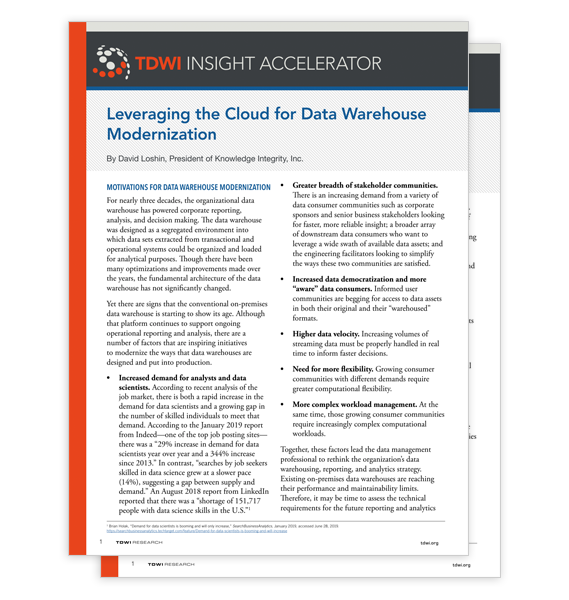 TDWI Insight Accelerator Report thumbnail